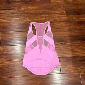 Pink Lululemon tank top.